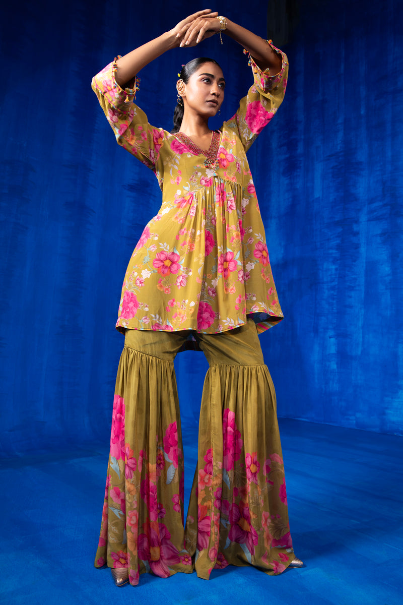 Safa Peplum Garara Set