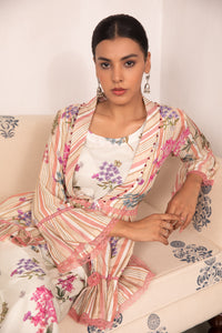 Ivory Dahlia Pleated Co-ord Set