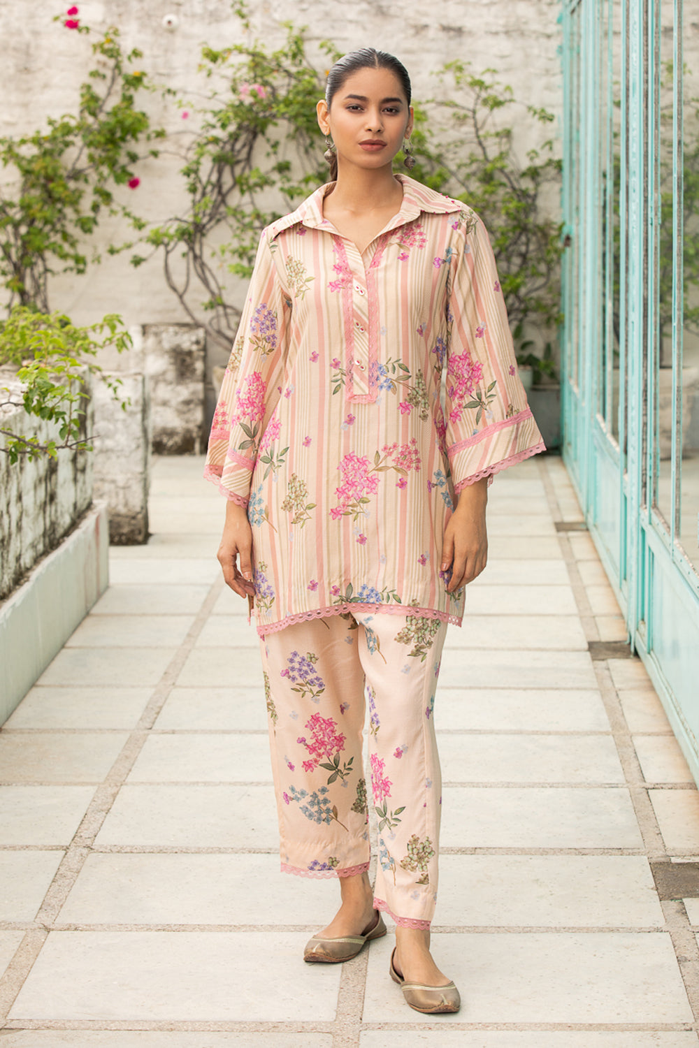 Peach Tulip Co-ord Set
