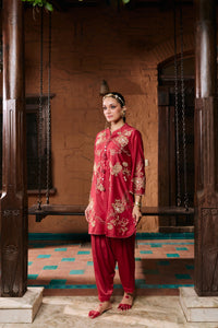 Aayat Poppy Red Kurta and Salwar Set