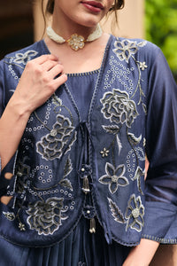 Aroha Midnight Blue Jacket Dress