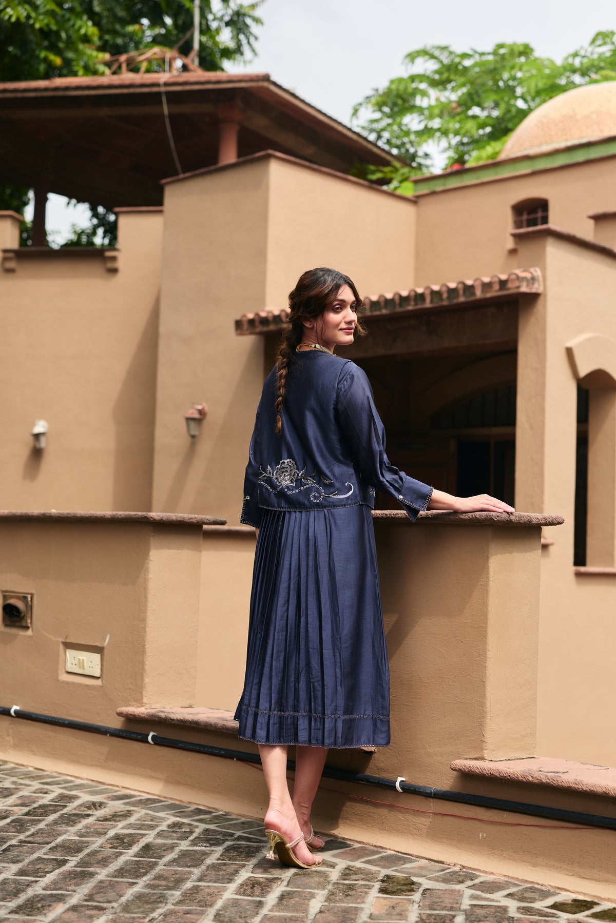 Aroha Midnight Blue Jacket Dress