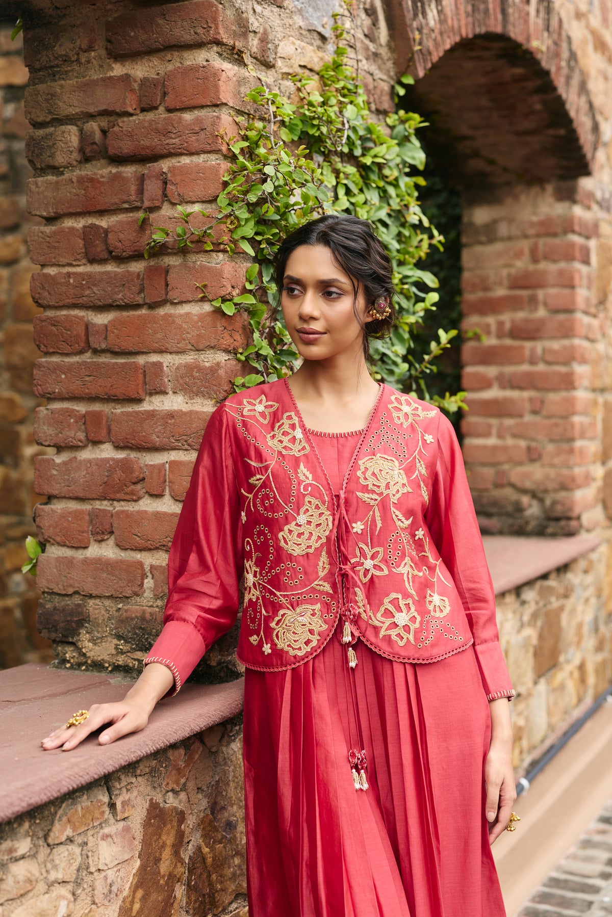 Aroha Poppy Red Jacket Dress