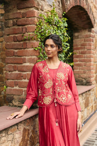 Aroha Poppy Red Jacket Dress
