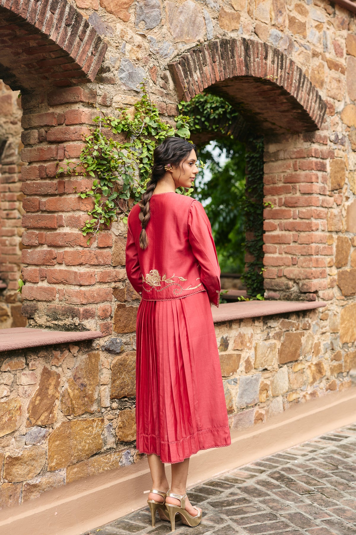 Aroha Poppy Red Jacket Dress