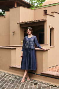 Aroha Midnight Blue Jacket Dress