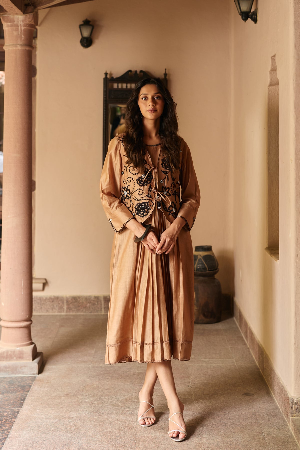 Aroha Mocha Brown Jacket Dress