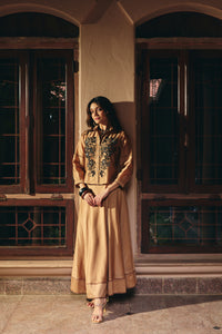 Ziya Mocha Shirt & Skirt Set