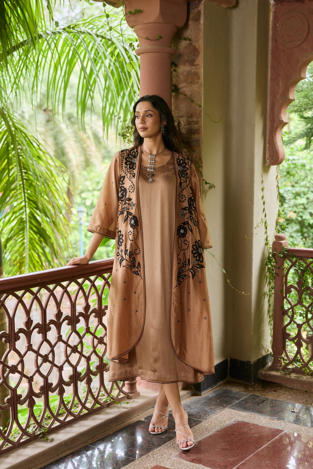 Reet Mocha Dress with Jacket
