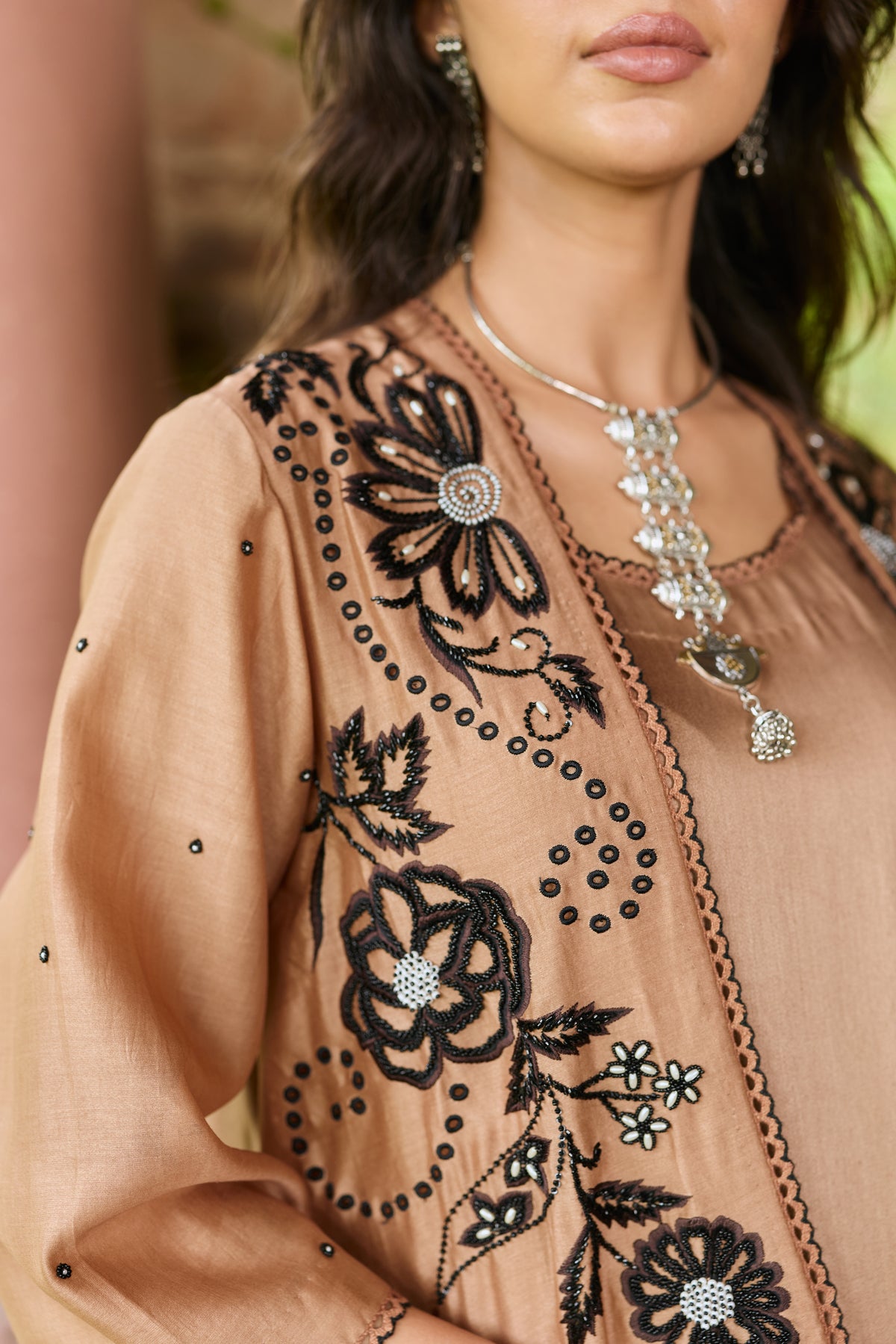 Reet Mocha Dress with Jacket