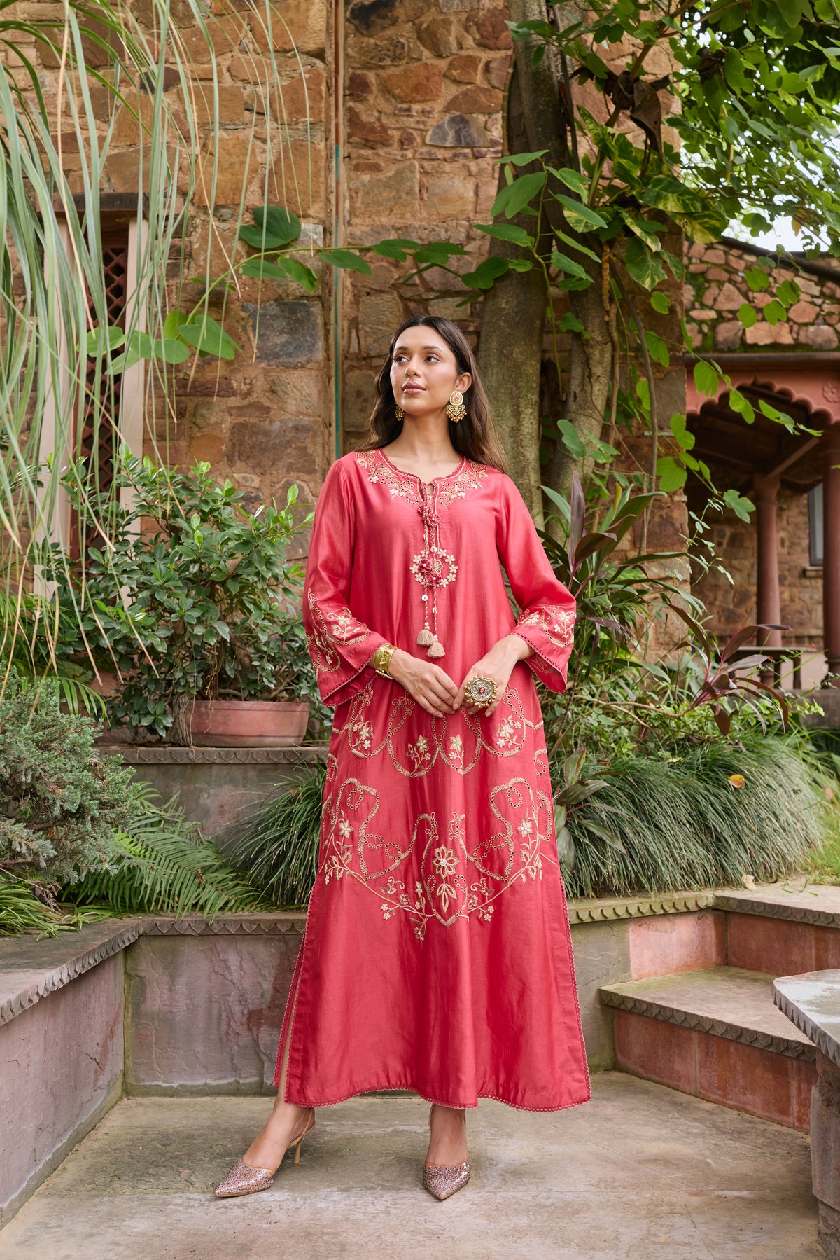 Zehra Poppy Red Dress