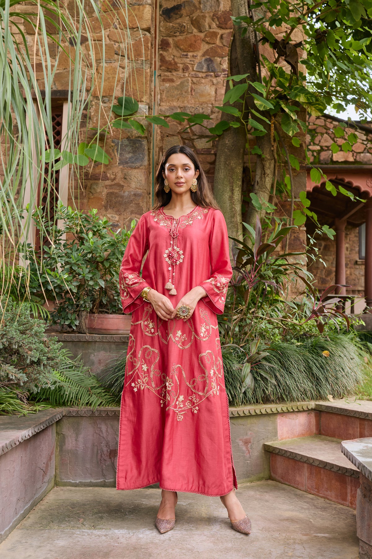 Zehra Poppy Red Dress