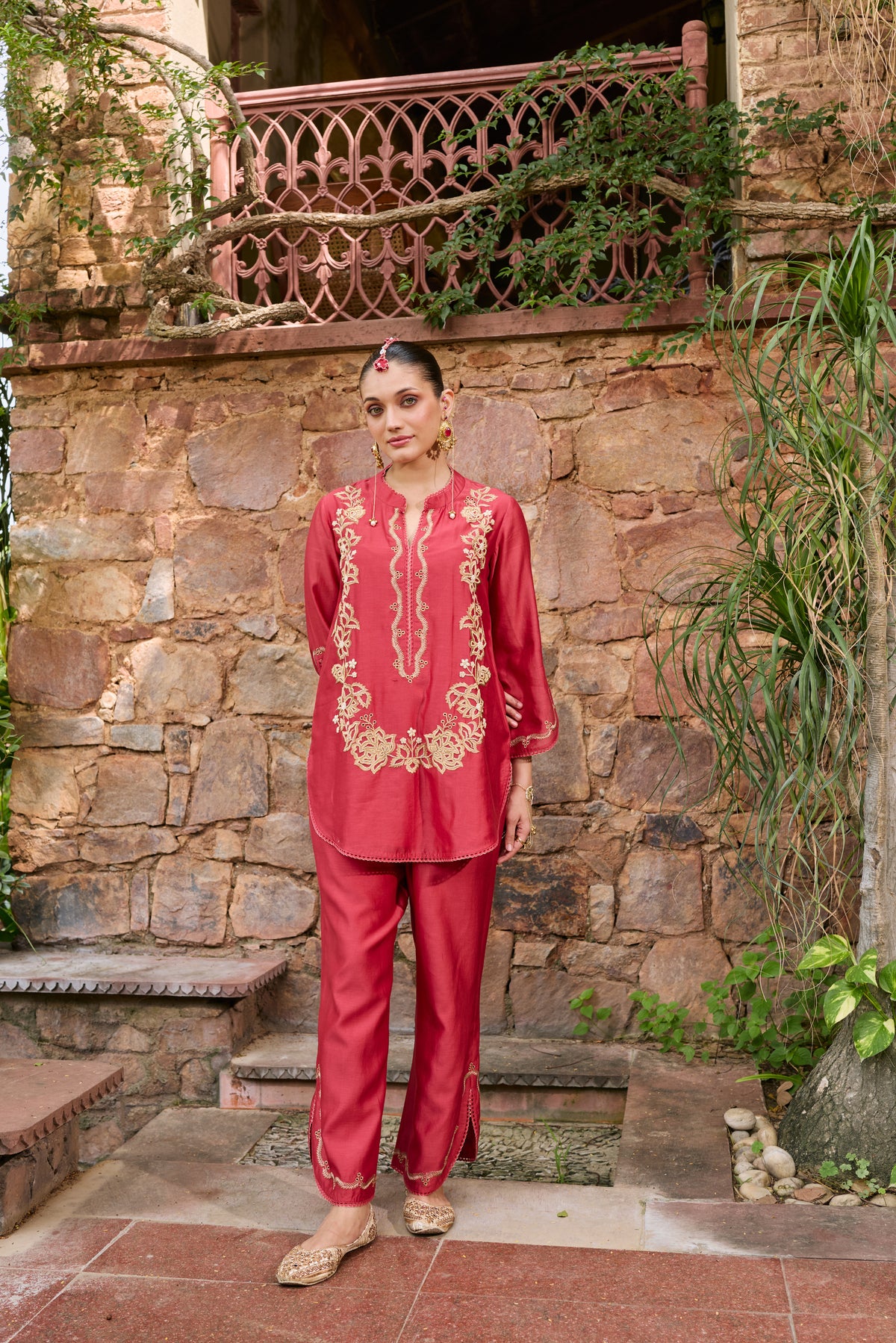 Sila poppy Red Co-ord set