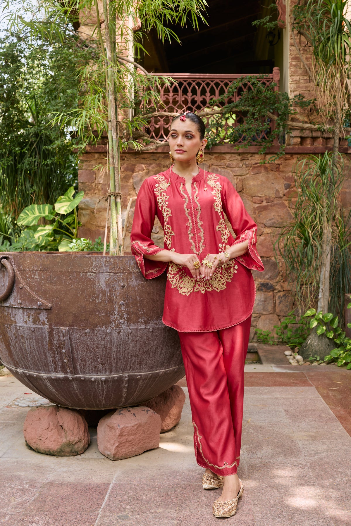 Sila poppy Red Co-ord set