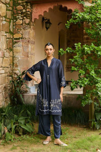 Aariz Midnight Blue co-ord set