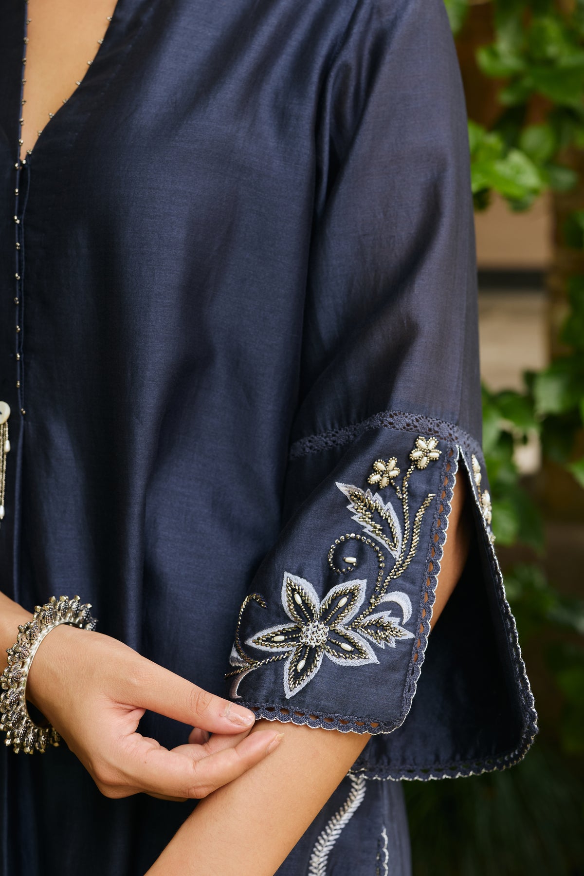 Aariz Midnight Blue co-ord set