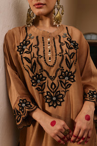 Riwa Mocha Co-ord with Farshi Salwar
