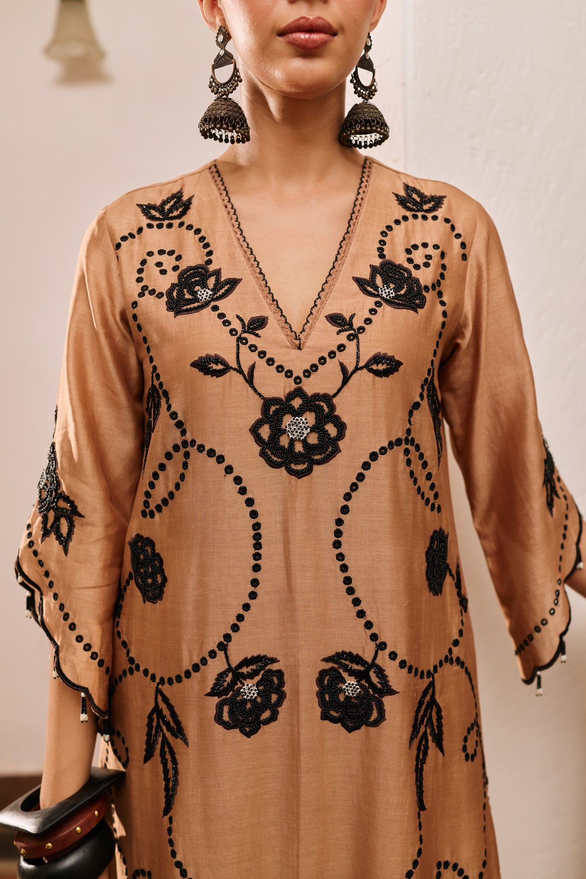 Zarya Mocha Kurta Set