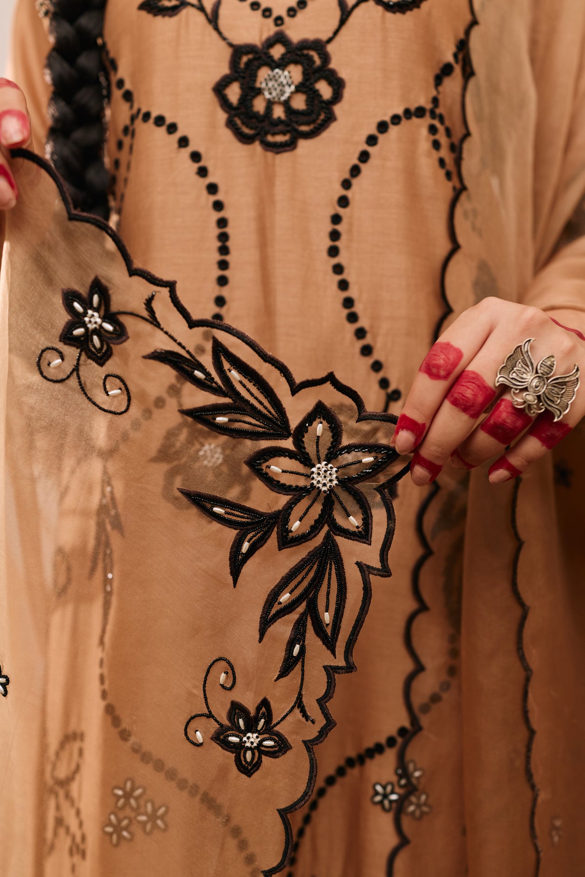 Zarya Mocha Kurta Set
