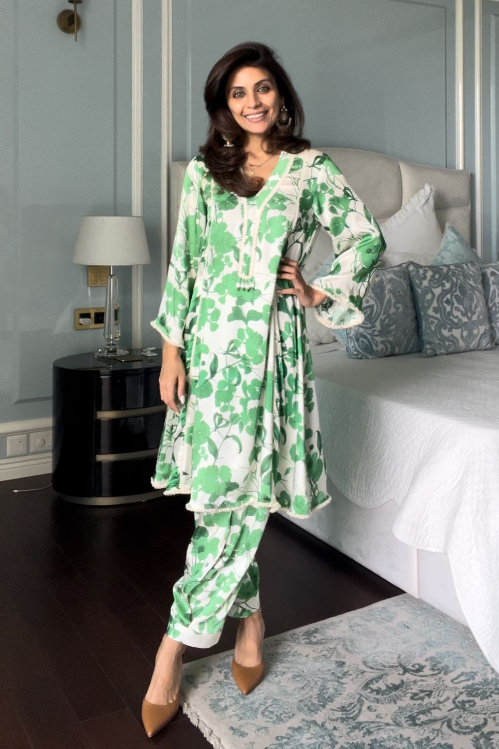 Nriti Shah In Our Valan Green Kurta Set