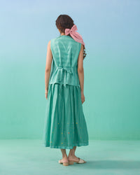 Floral Drift Vest Overlay Set