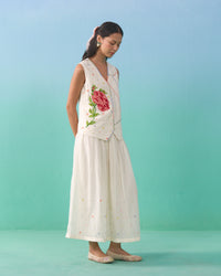 Floral Drift Vest Overlay Set