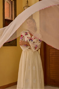 Ehsaas Kalidar Ivory Suit Set