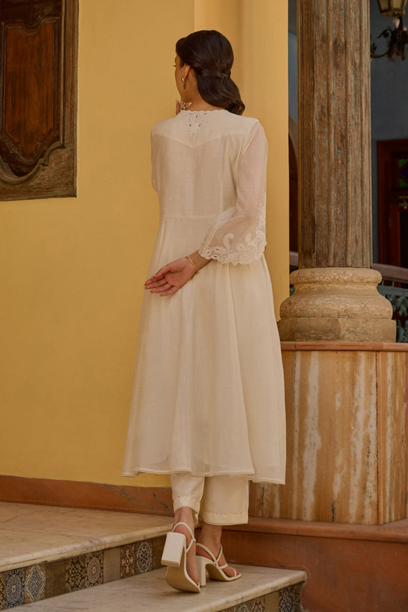 Mira Ivory Anarkali Set (Without Dupatta)