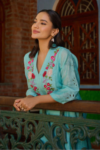 Arya Turquoise Kurta Set (Without Dupatta)
