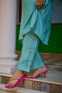 Arya Turquoise Kurta Set (Without Dupatta)