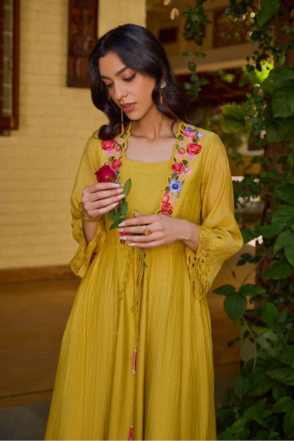 Gul Mustard Cape Set
