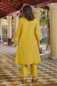 Arya Mustard Kurta Set (With Dupatta)