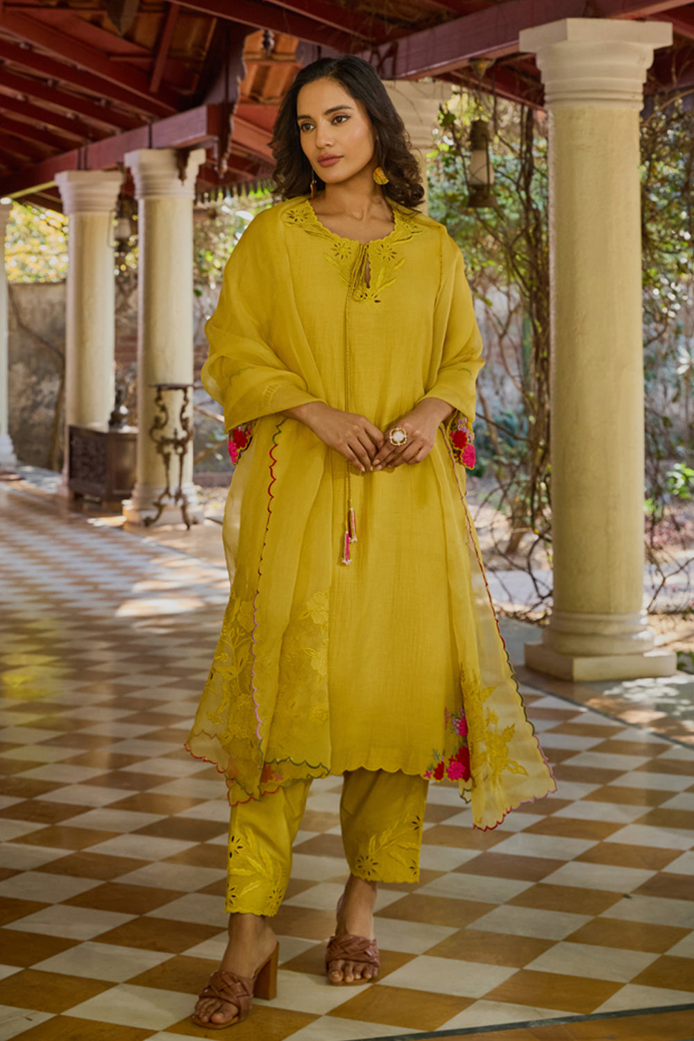 Aanya Straight Mustard Kurta Set