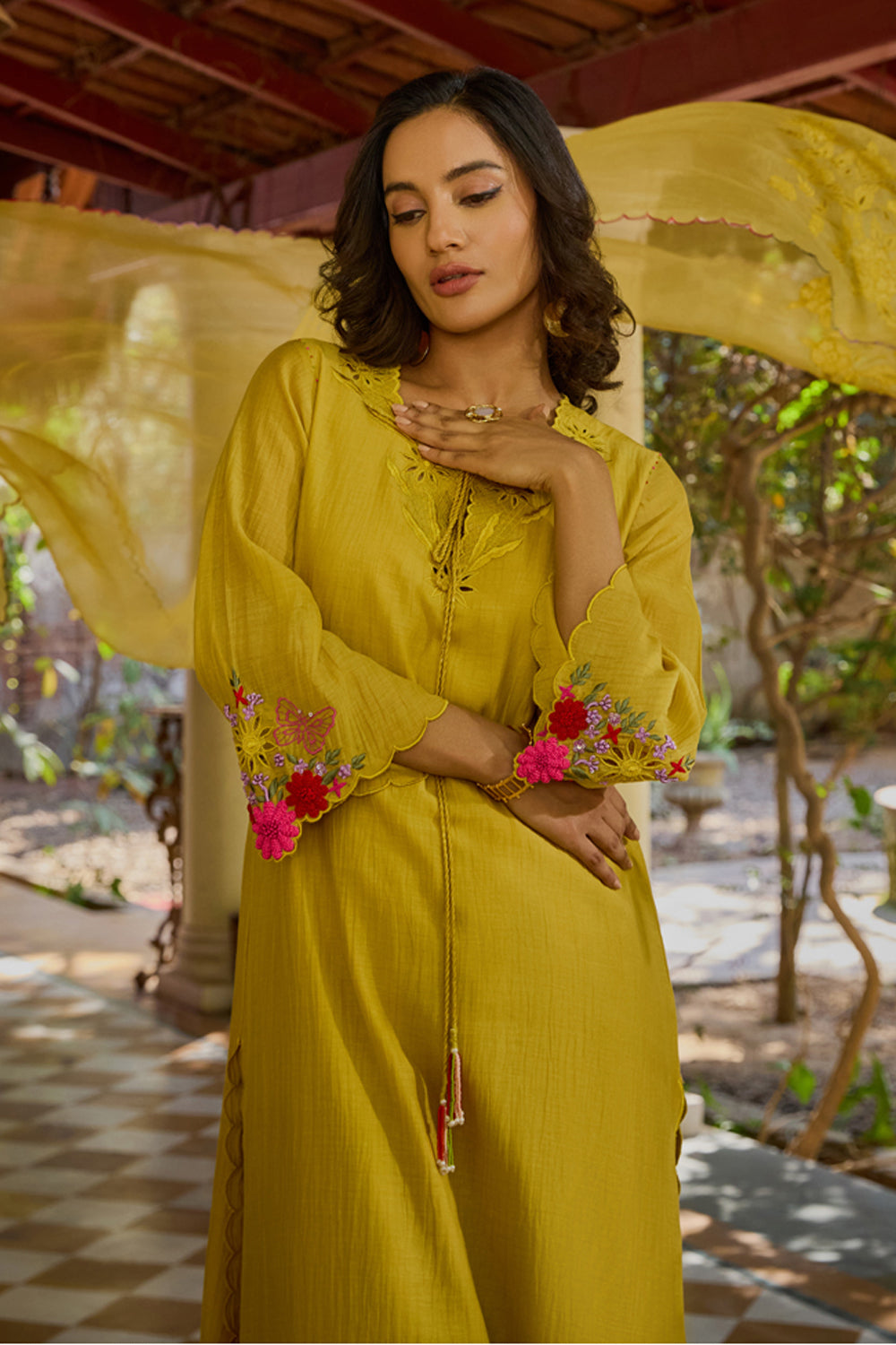Aanya Straight Mustard Kurta Set