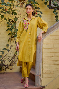 Sama Button Down Mustard Co-ord Set