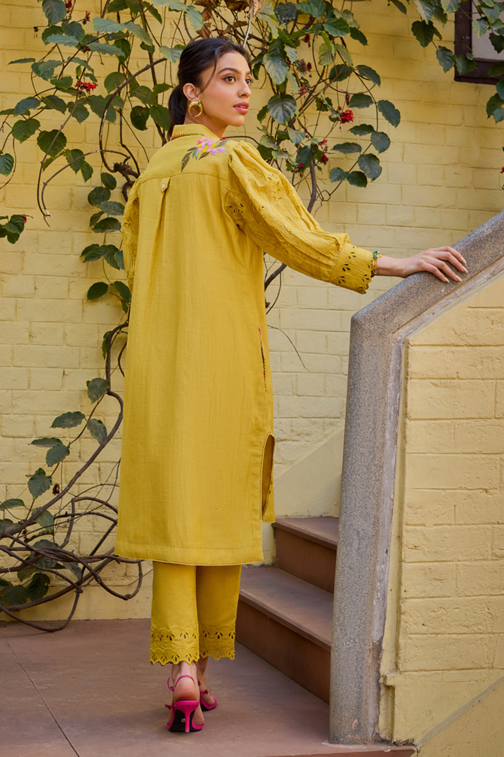 Sama Button Down Mustard Co-ord Set