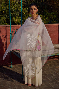 Reyna Ivory Short Kurta & Gharara Set