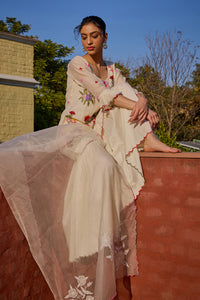 Reyna Ivory Short Kurta & Gharara Set