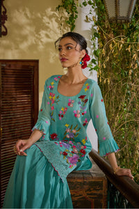Reyna Short Kurta & Gharara Set