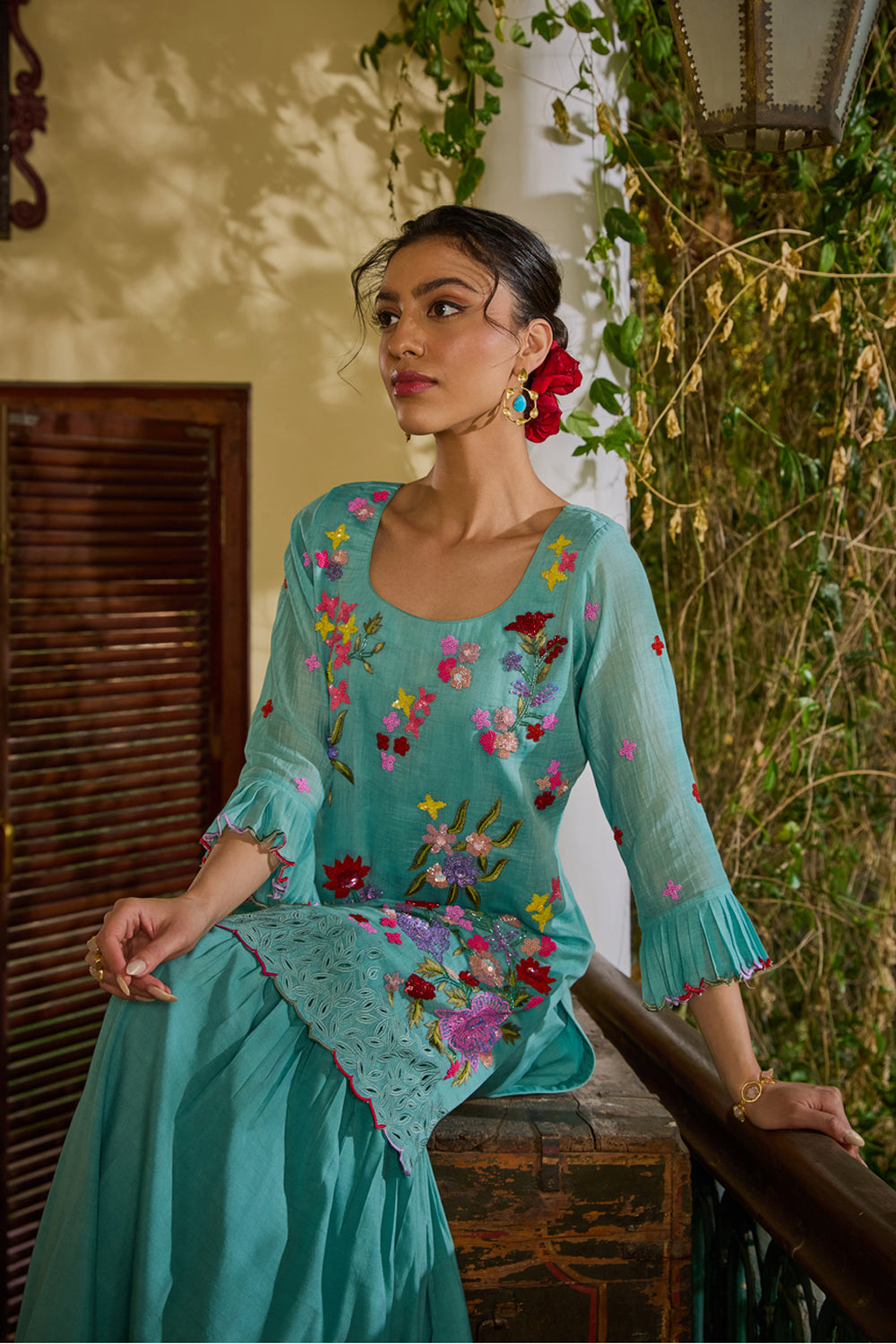 Reyna Short Kurta & Gharara Set