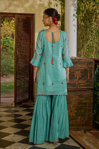 Reyna Short Kurta & Gharara Set