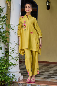 Mitali Wadhwa In Our Amal Side Drop Mustard Co-ord Set