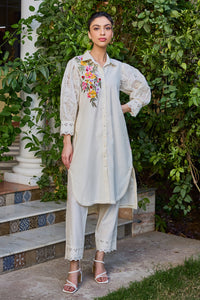 Sama Button Down Ivory Co-ord Set
