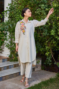 Mitali Wadhwa In Our Sama Button Down Ivory Co-ord Set