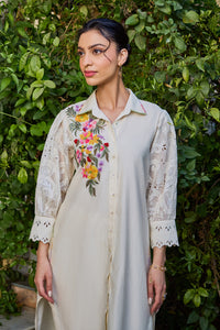Sama Button Down Ivory Co-ord Set