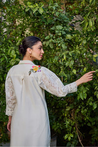 Sama Button Down Ivory Co-ord Set