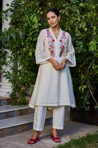 Arya Ivory Kurta Set (With Dupatta)