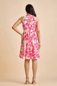 Quen Fit-and-Flare Pink Dress