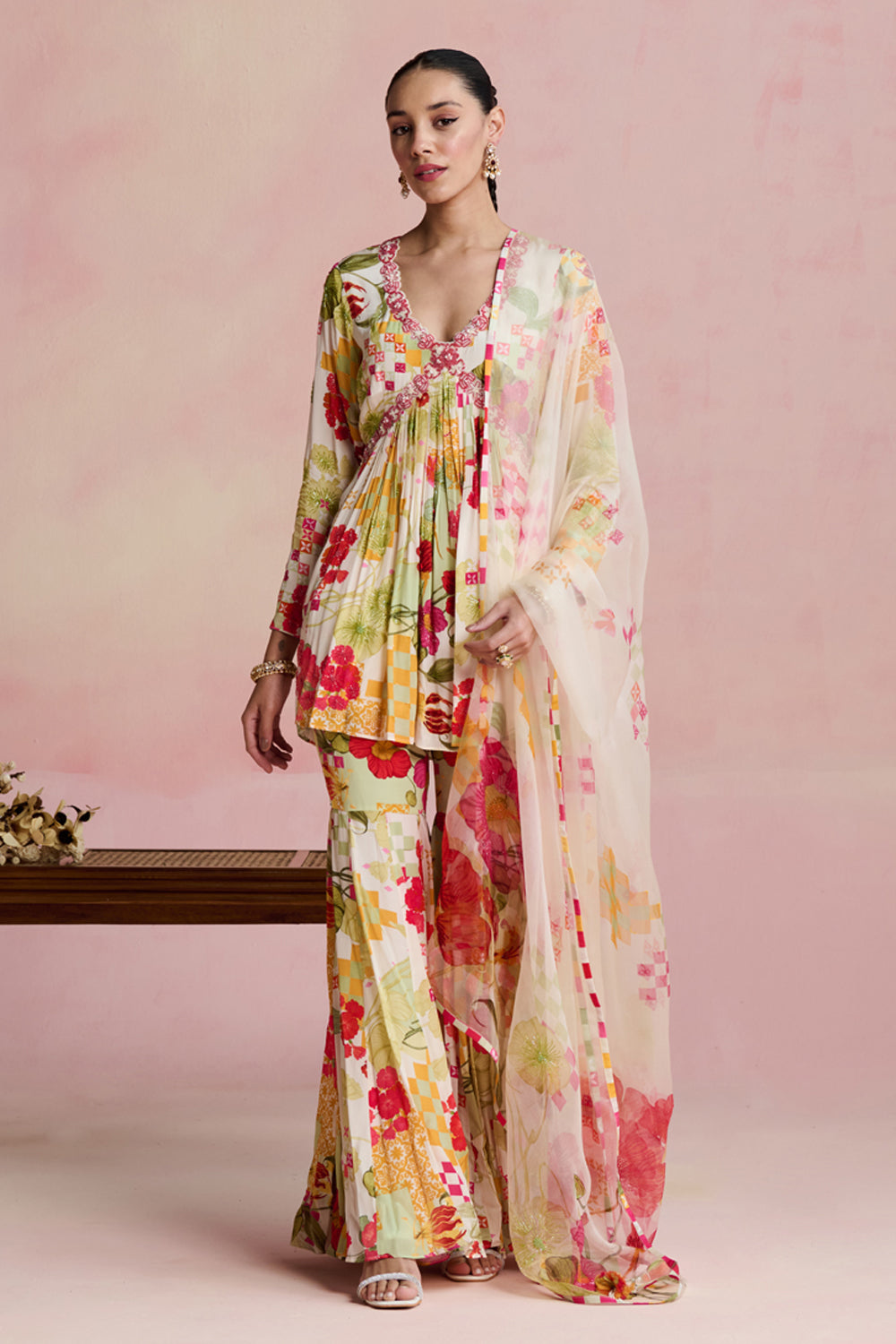 Roop Short Kurta Gharara Set