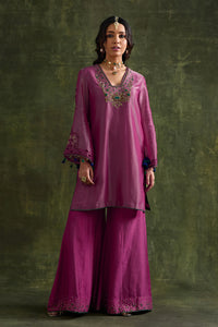 Prisha Pink Short Kurta Garara Set